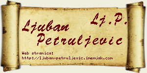 Ljuban Petruljević vizit kartica